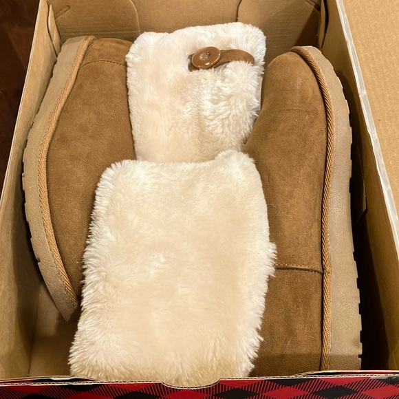 NIB Arizona Jean Co Size 10 Medium Az Impala Chestnut Suede Never Worn Warm - Picture 4 of 11